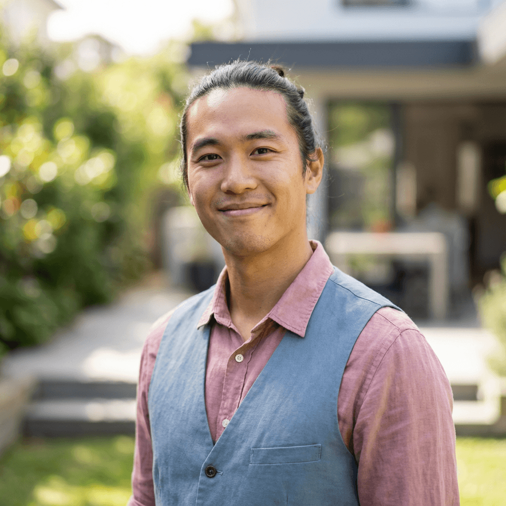 Kevin Park, dental practice director, in a clean and bright office